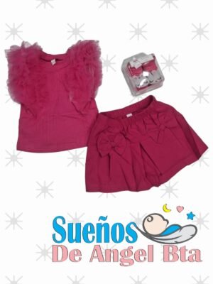 CONJUNTO CON SHORT PARA NIÑA